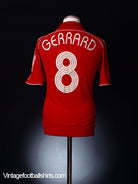 2006-08 Liverpool Home Shirt Gerrard #8 L Football Shirt