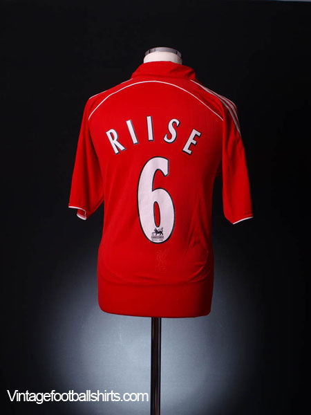 2006-08 Liverpool Home Shirt Riise #6 M Football Shirt
