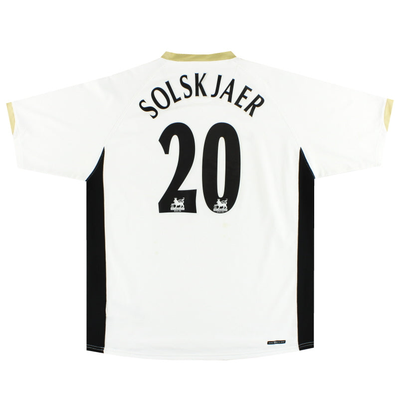 2006-08 Manchester United Nike Away Shirt Solskjaer #20 L Football Shirt