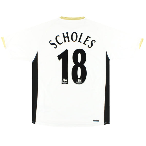 2006-08 Manchester United Nike Away Shirt Scholes #18 XL 146817