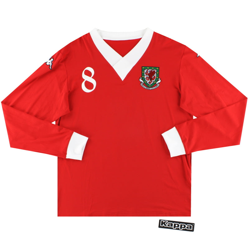 2006-08 Wales Kappa Player Issue Home Shirt #8 L/S *w/tags* XXL Football Shirt