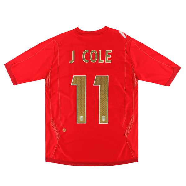 2006-08 England Umbro Away Shirt J Cole #11 M | Vintage Football
