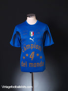2006 Italy 'Campioni Del Mondo' Signature T-Shirt L T-Shirt