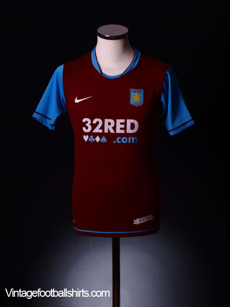 2007-08 Aston Villa Home Shirt *Mint* XL Boys Football Shirt