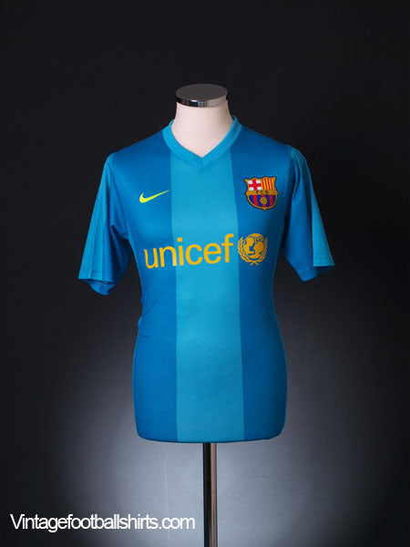 2007-08 Barcelona Basic Away Shirt S 237744-414 | Vintage Football
