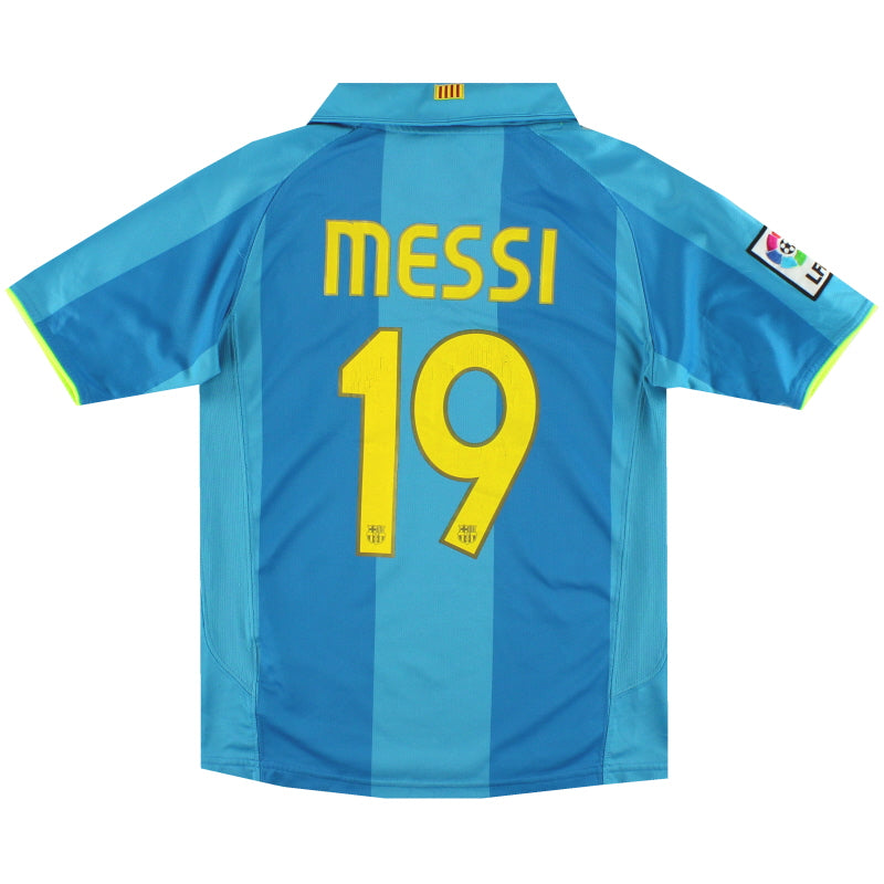 2007-08 Barcelona Nike Away Shirt Messi #19 M.Boys 237761-414