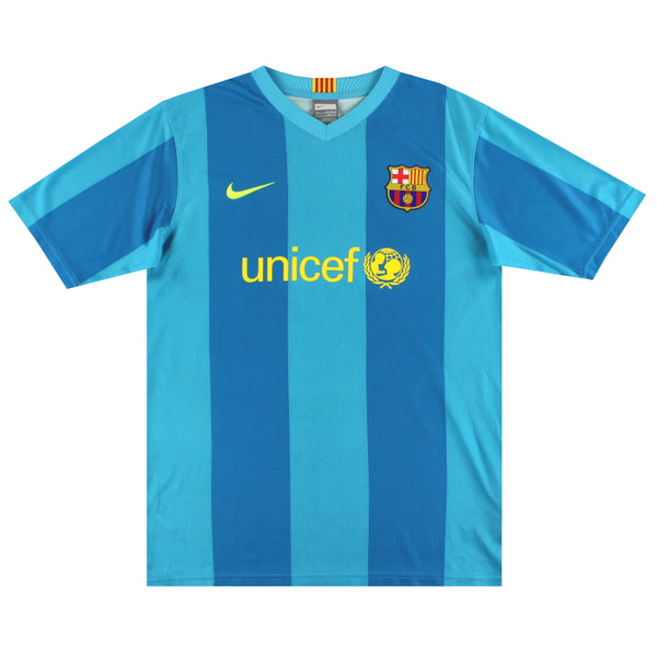 2007-08 Barcelona Nike Basic Away Shirt XL 237744-414 | Vintage