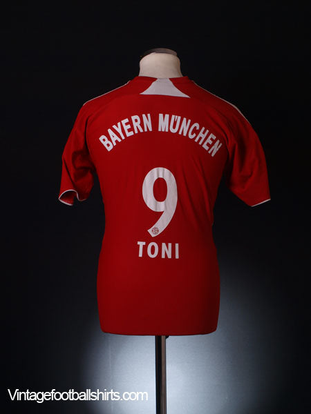 2007-08 Bayern Munich Home Shirt Toni #9 S Football Shirt