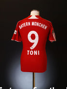 2007-08 Bayern Munich Home Shirt Toni #9 S Football Shirt