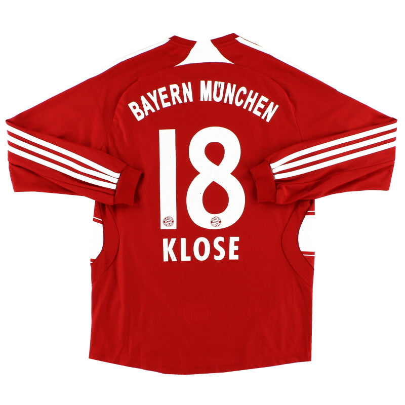 2007-08 Bayern Munich Home Shirt Klose #18 L/S S Football Shirt