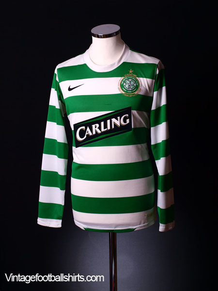 2007-08 Celtic Home Shirt L/S L Football Shirt