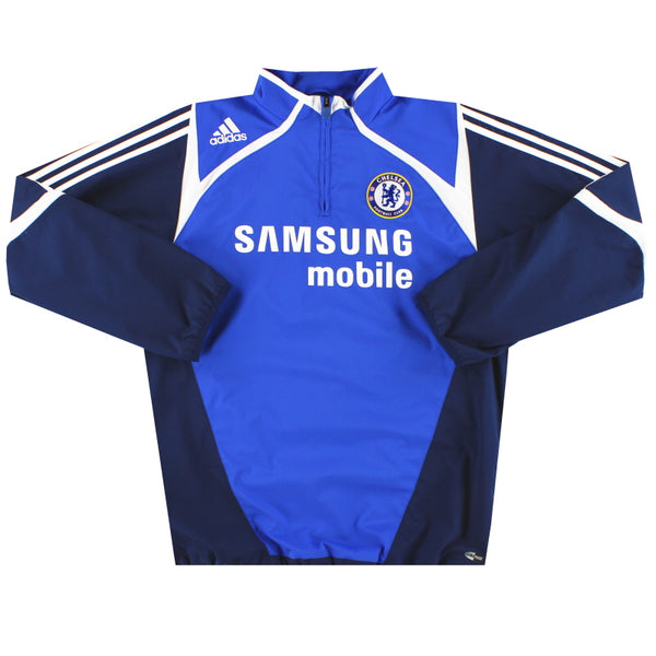 2007-08 Chelsea adidas ClimaProof 1/4 Zip Training Top *Mint* M
