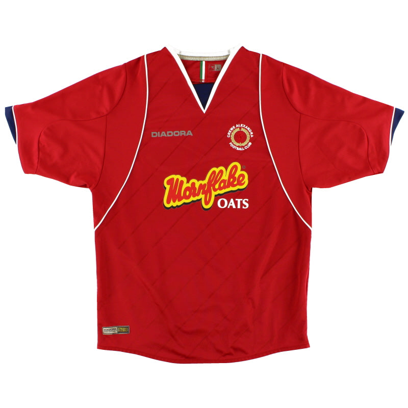2007-08 Crewe Alexandra Diadora Home Shirt L Football Shirt