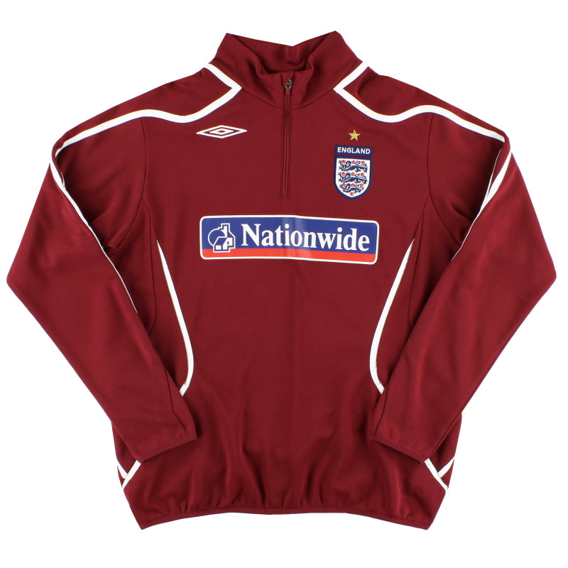 2007-08 England Umbro 1/4 Zip Training Top *As New* L Football Shirt
