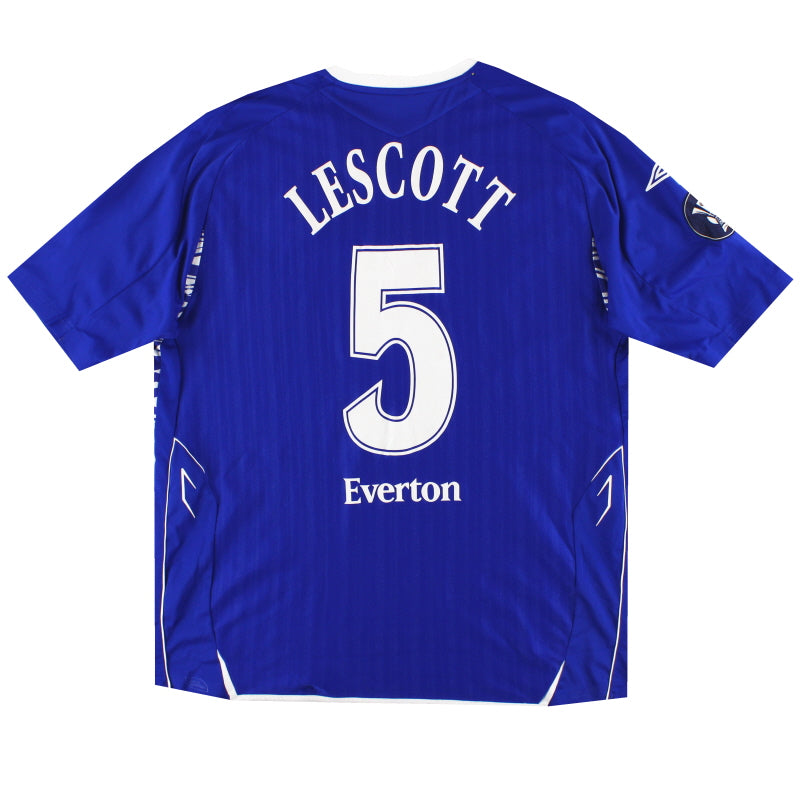 2007-08 Everton Umbro Home Shirt Lescott #5 XXL Football Shirt