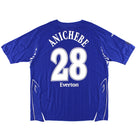 2007-08 Everton Umbro Match Worn Home Shirt Anichebe #28 (vs. Nurnberg) Football Shirt
