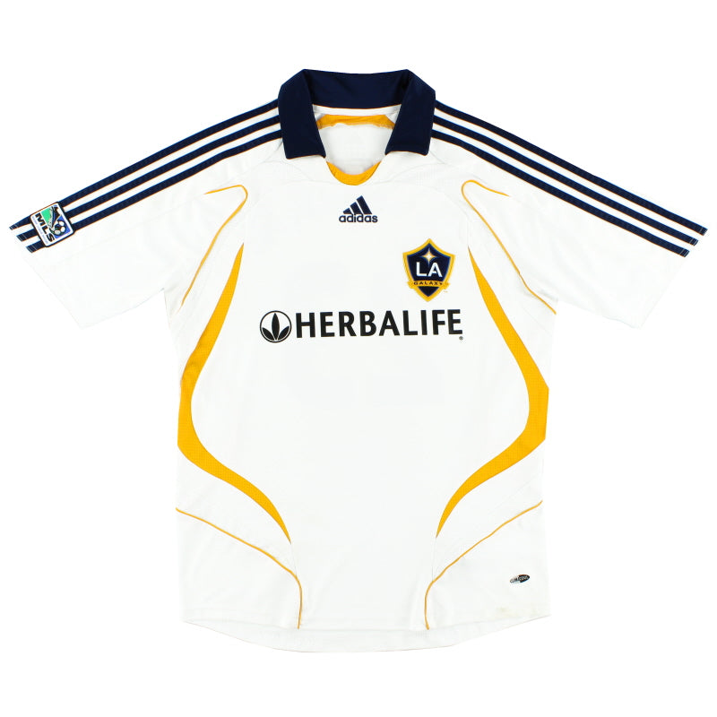 2007-08 LA Galaxy adidas Home Shirt Beckham #23 M 221779 | Vintage
