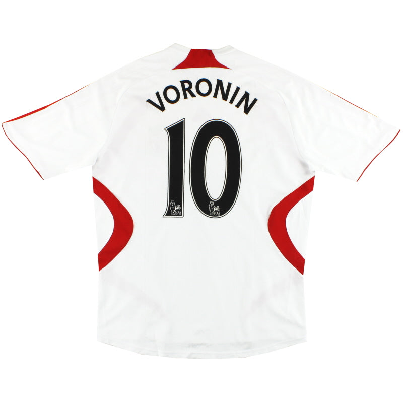 2007-08 Liverpool adidas Away Shirt Voronin #10 L Football Shirt