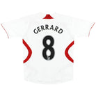 2007-08 Liverpool adidas Away Shirt Gerrard #8 L.Boys Football Shirt