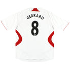 2007-08 Liverpool adidas Away Shirt Gerrard #8 XL Football Shirt