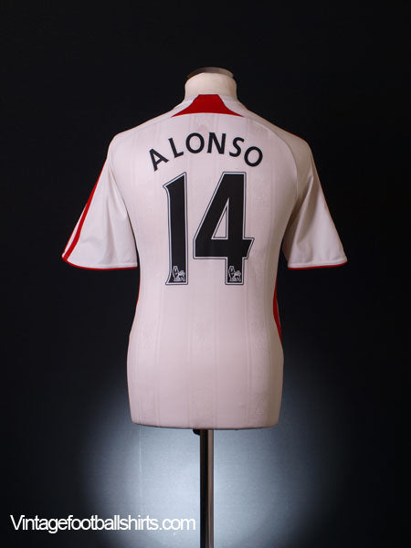 2007-08 Liverpool Away Shirt Alonso #14 S Football Shirt