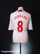 2007-08 Liverpool Away Shirt Gerrard #8 L Football Shirt