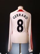 2007-08 Liverpool Away Shirt Gerrard #8 L/S XXL Football Shirt