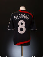 2007-08 Liverpool CL Third Shirt Gerrard #8 M Football Shirt