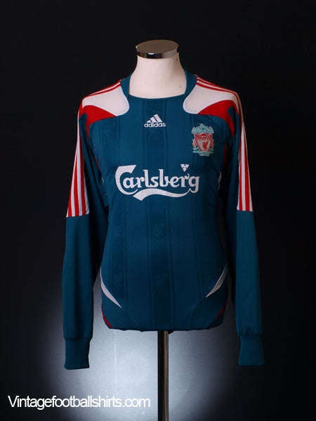 2007-08 Liverpool Goalkeeper Shirt L/S L.Boys Football Shirt