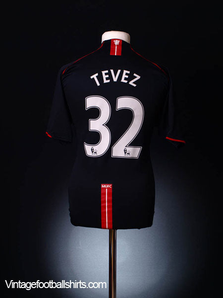 2007-08 Manchester United Away Shirt Tevez #32 S Football Shirt
