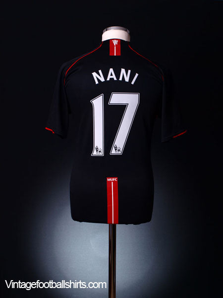 2007-08 Manchester United Away Shirt Nani #17 S Football Shirt
