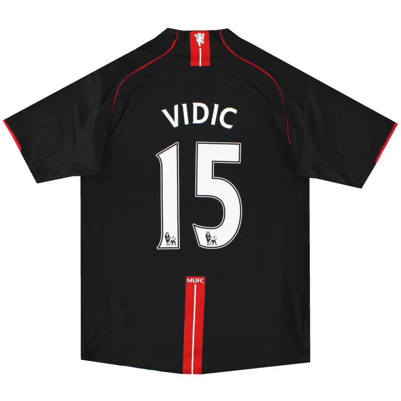 2007-08 Manchester United Nike Away Shirt Vidic #15 M Football Shirt