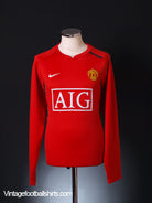 2007-08 Manchester United Training Jumper L Sweatshirt