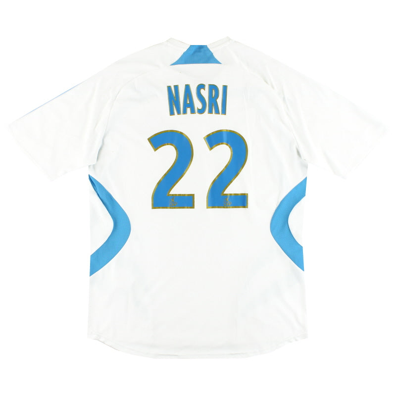 Maillot OM Olympique De Marseille 2007 - Nasri #22 - Adidas Blanc Vintage - Taille XL