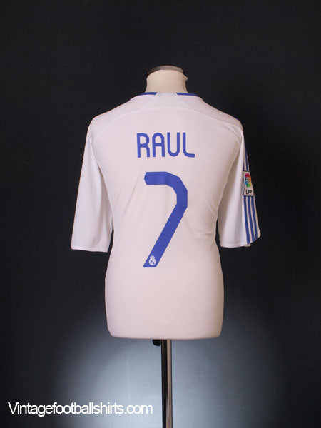 2007-08 Real Madrid Home Shirt Raul #7 XL Football Shirt