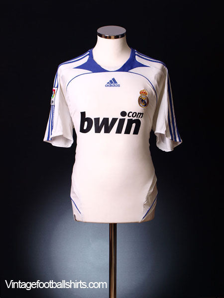 2007-08 Real Madrid Home Shirt Raul #7 XL | Vintage Football Shirts