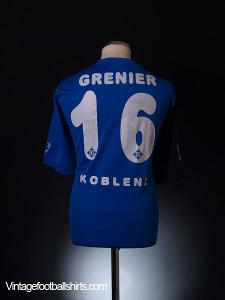 2007-08 TuS Koblenz Match Issue Home Shirt Grenier #16 XXL Football Shirt