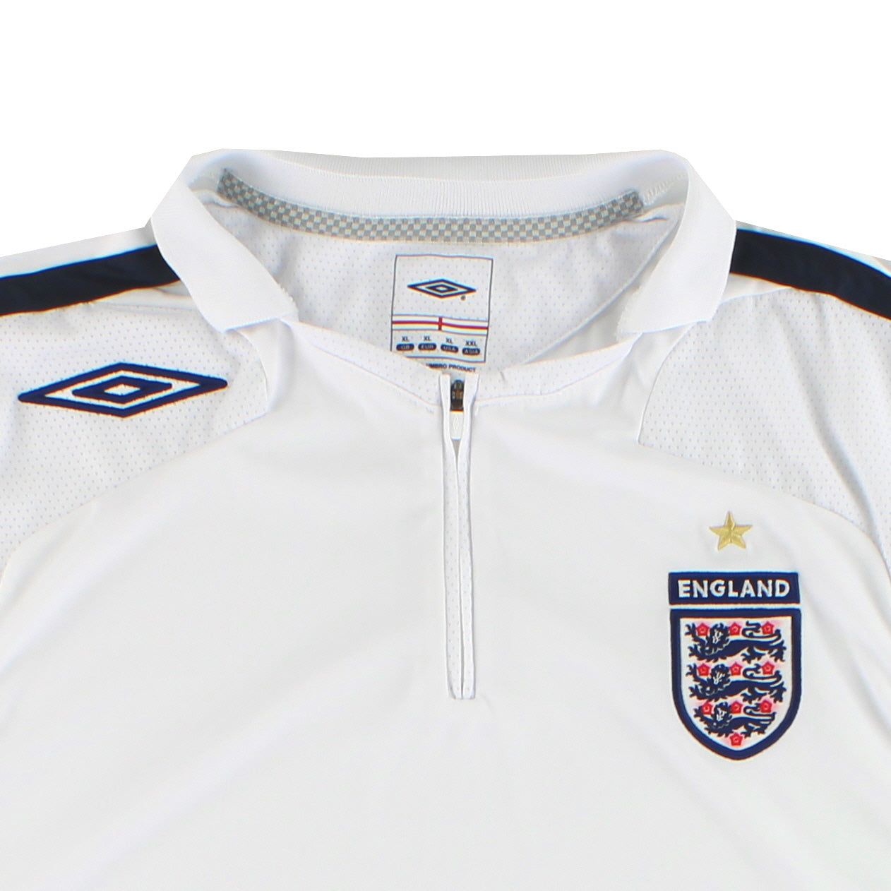 2007-08 England Umbro 1/4 Zip Training Shirt XL | Vintage Football