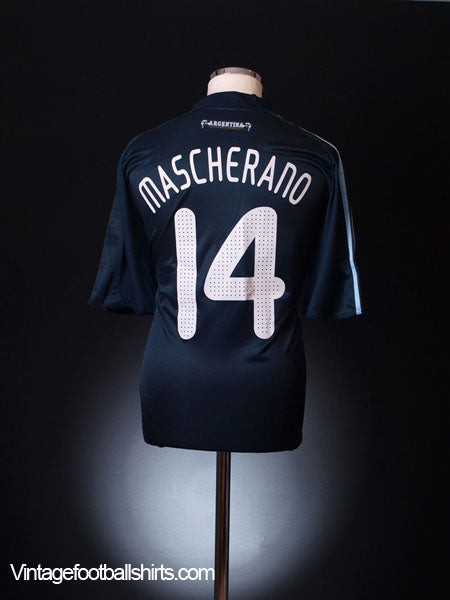 2007-09 Argentina Away Shirt Mascherano #14 *Mint* XL Football Shirt
