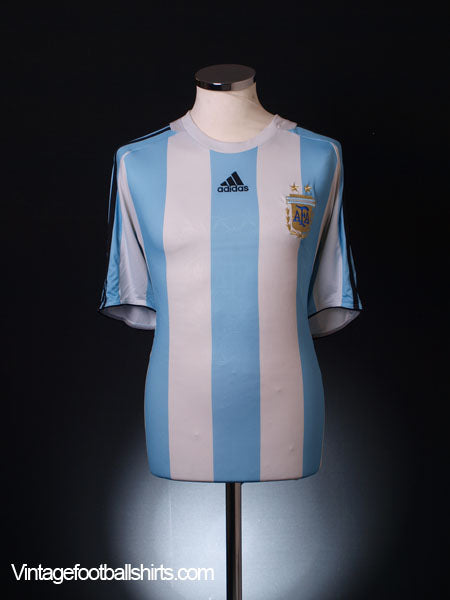 2007-09 Argentina Home Shirt L.Boys Football Shirt