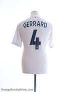 2007-09 England Home Shirt Gerrard #4 M Football Shirt