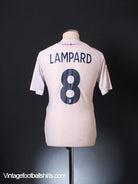2007-09 England Home Shirt Lampard #8 S Football Shirt