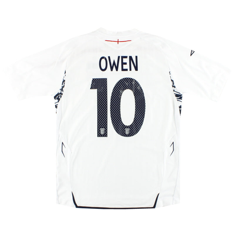 2007-09 England Umbro Home Shirt Owen #10 L Football Shirt