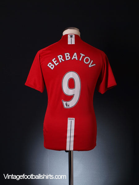 2007-09 Manchester United Home Shirt Berbatov #9 M Football Shirt