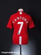 2007-09 Manchester United Home Shirt Cantona #7 M Football Shirt