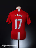 2007-09 Manchester United Home Shirt Nani #17 L Football Shirt