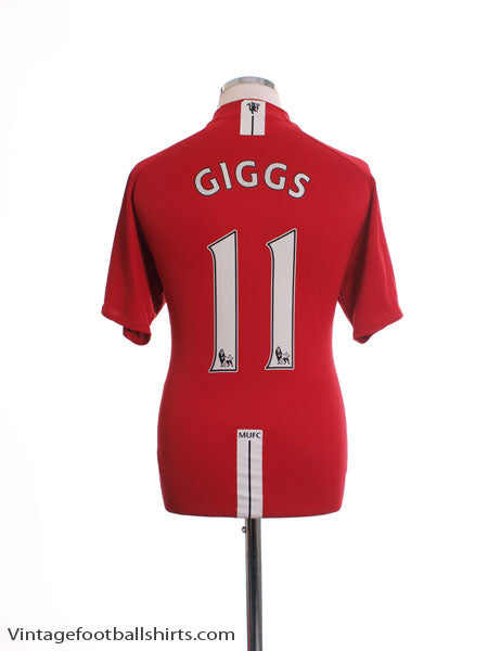 2007-09 Manchester United Home Shirt Giggs #11 L Football Shirt