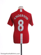 2007-09 Manchester United Home Shirt Anderson #8 M Football Shirt