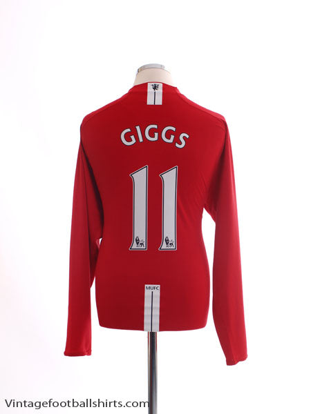 2007-09 Manchester United Nike Home Shirt Giggs #11 L/S XL Football Shirt
