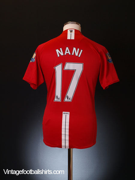 2007-09 Manchester United Home Shirt Nani #17 S Football Shirt